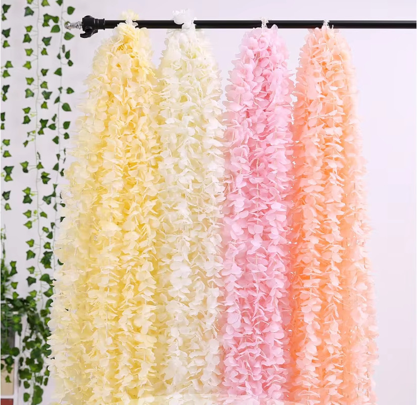 10pcs Artificial Wisteria Flowers Vine 29 Inches Long Tailing Flower Strings NEW