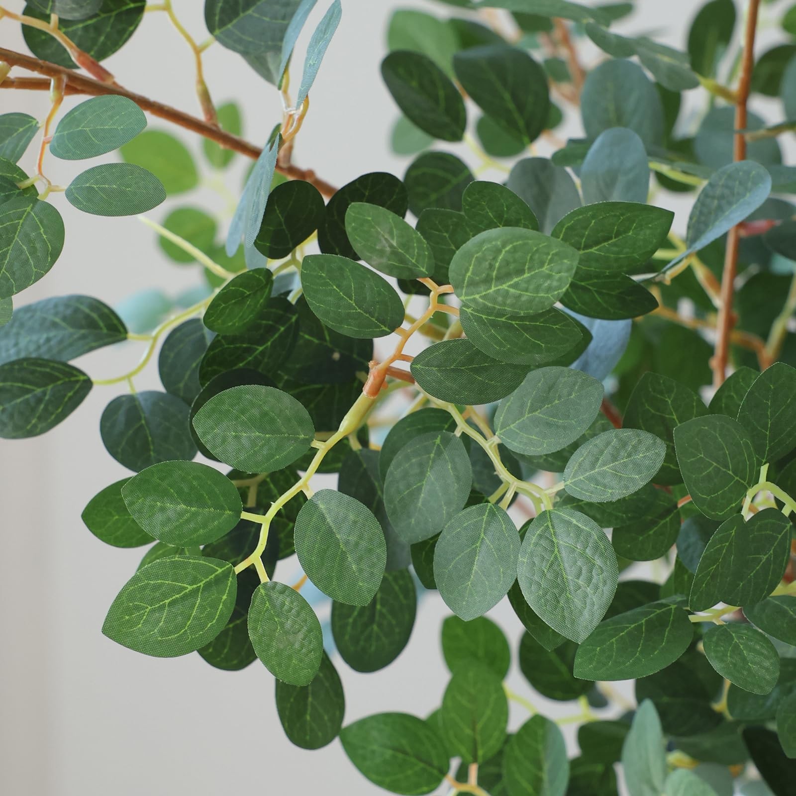 5Pcs Artificial Loropetalum Stems Silk Leaves 38in Fake Green Leaf Spray Plan…