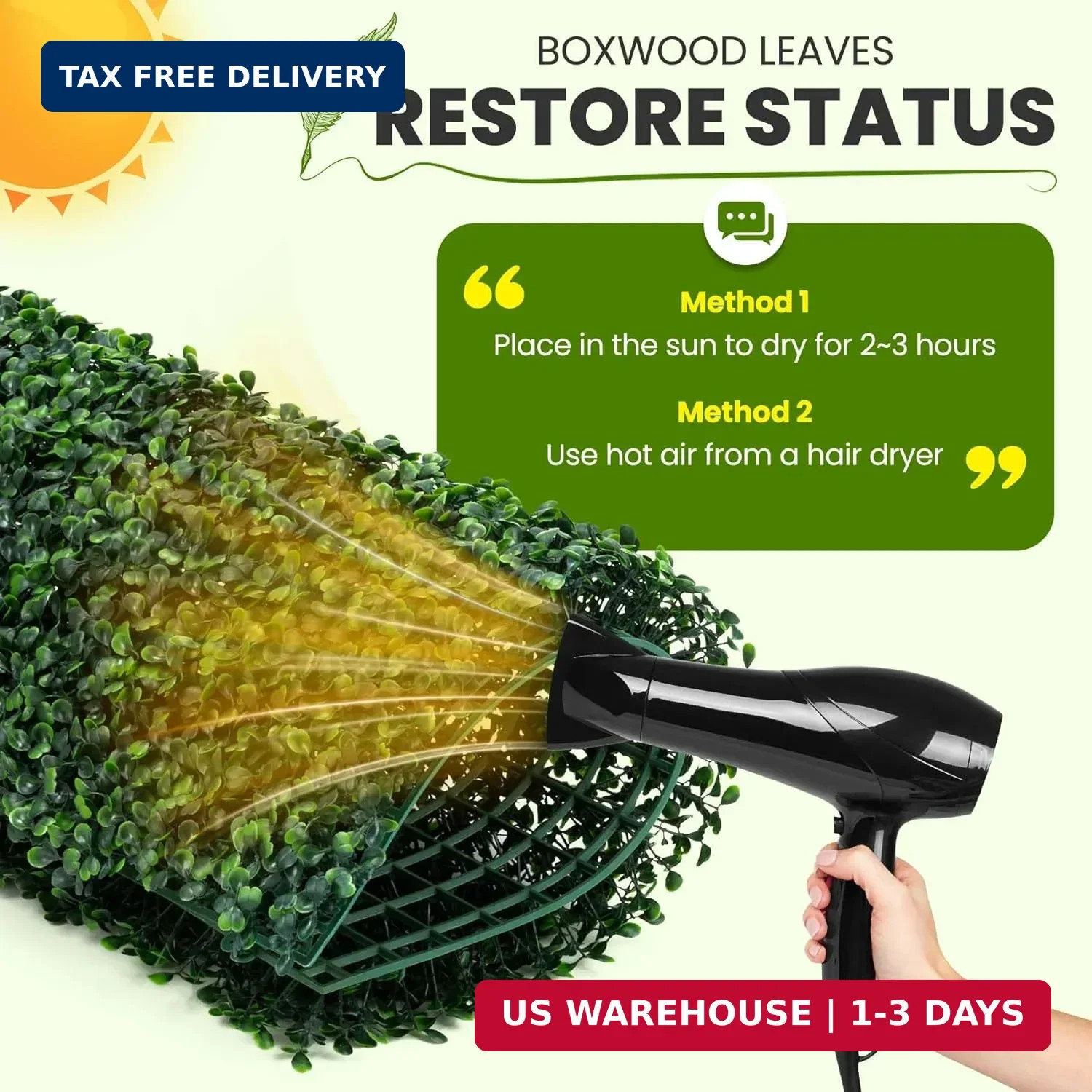 KASZOO Artificial Grass Wall Panel – 12 Pack 10″x10″ Boxwood Panels for Greenery