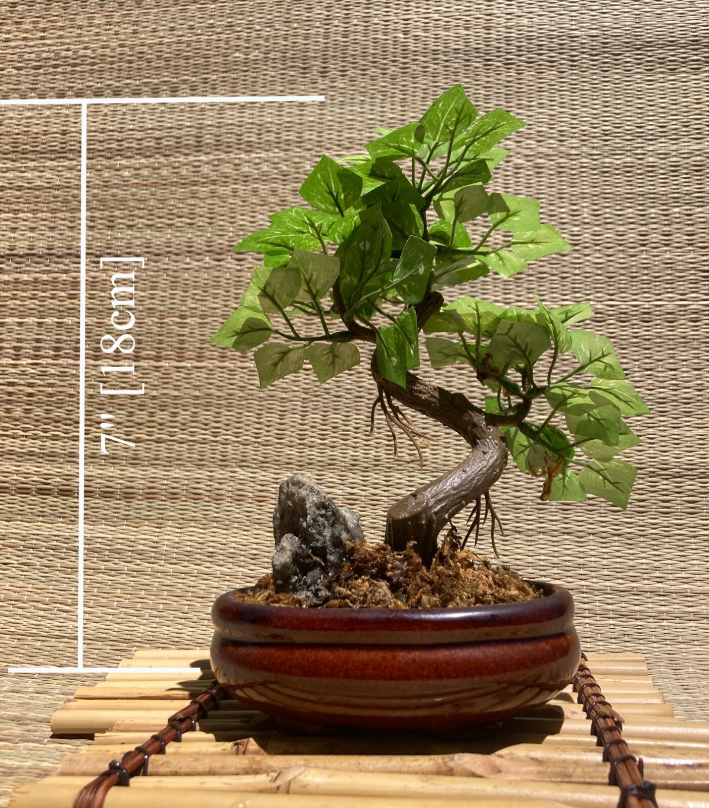 Artificial Bonsai Tree, Faux Potted Plant Display Ceramic Pot