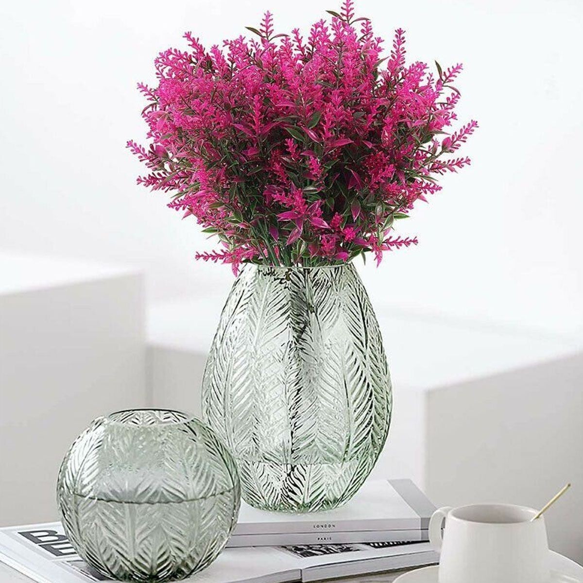Artificial Flower Fake Plants Decor 16 Bundles Vine Hanging Outdoor Home Garden