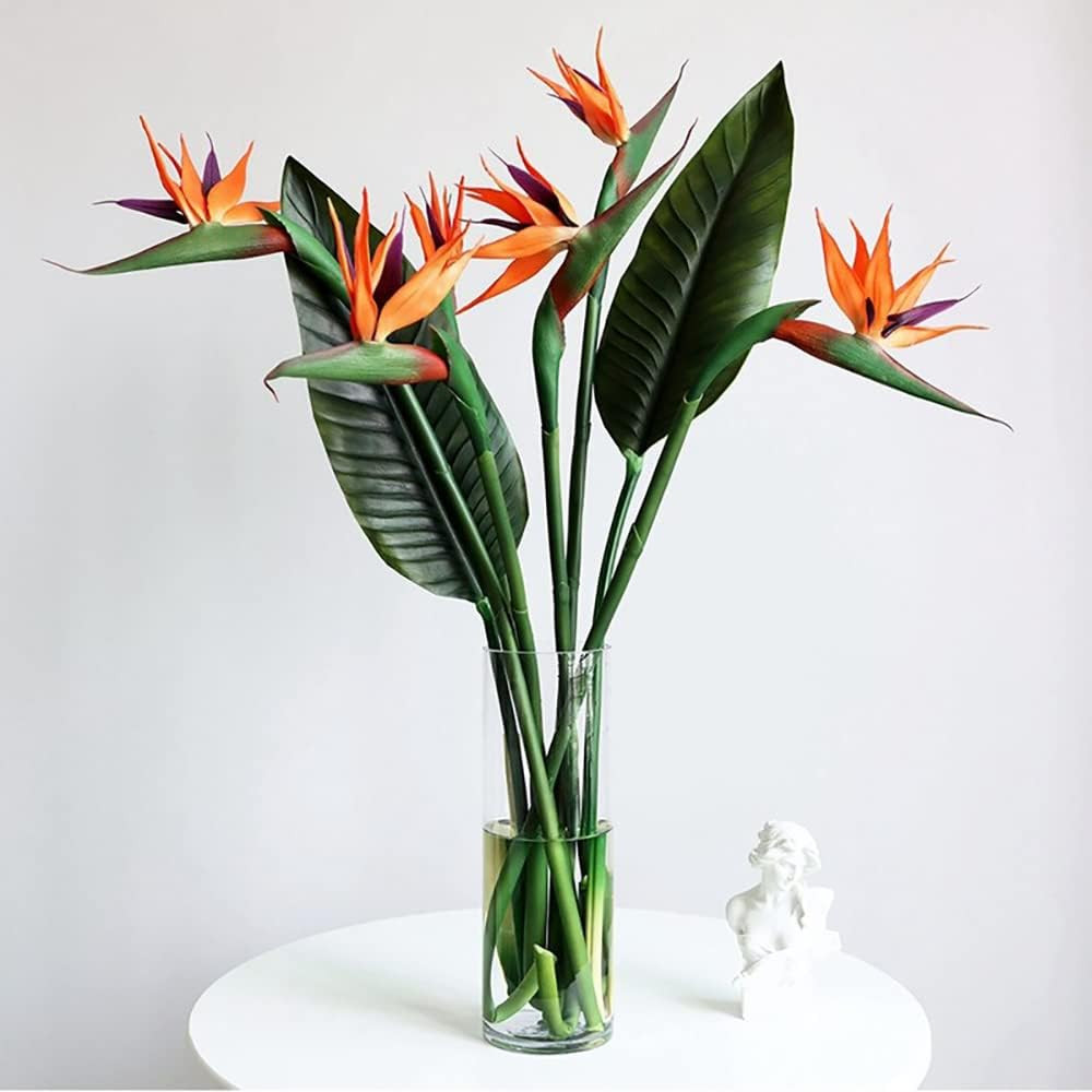 Artificial Flowers Bird of Paradise Greenery Plants Indoor outside Garland Home