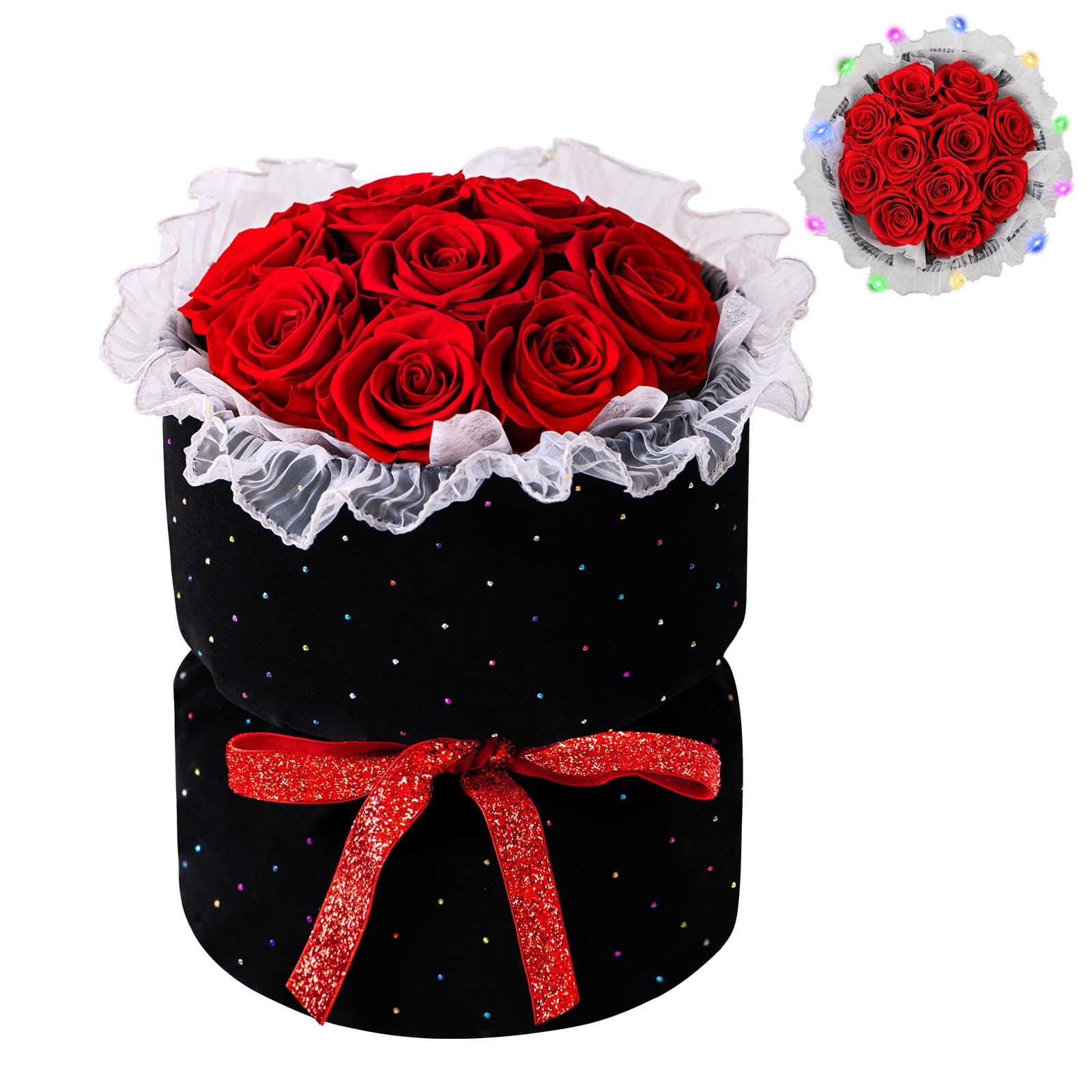 Preserved Flowers Bouquet Birthday Gifts for Women, Real Flowers for Delivery…