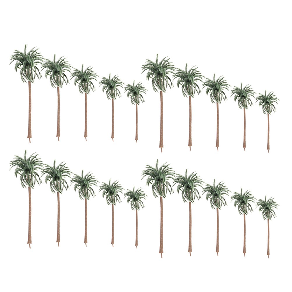 20 Pcs Miniature Coconut Palm Tree Decorative Model Artificial Indoor