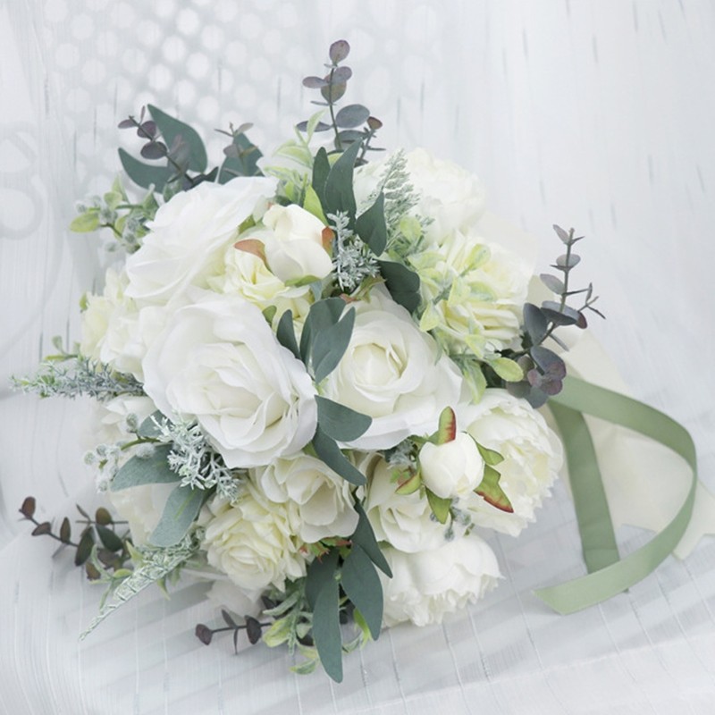 Hand Bouquet Artificial Silk Flower Ornament Bedroom Living Room Decoration