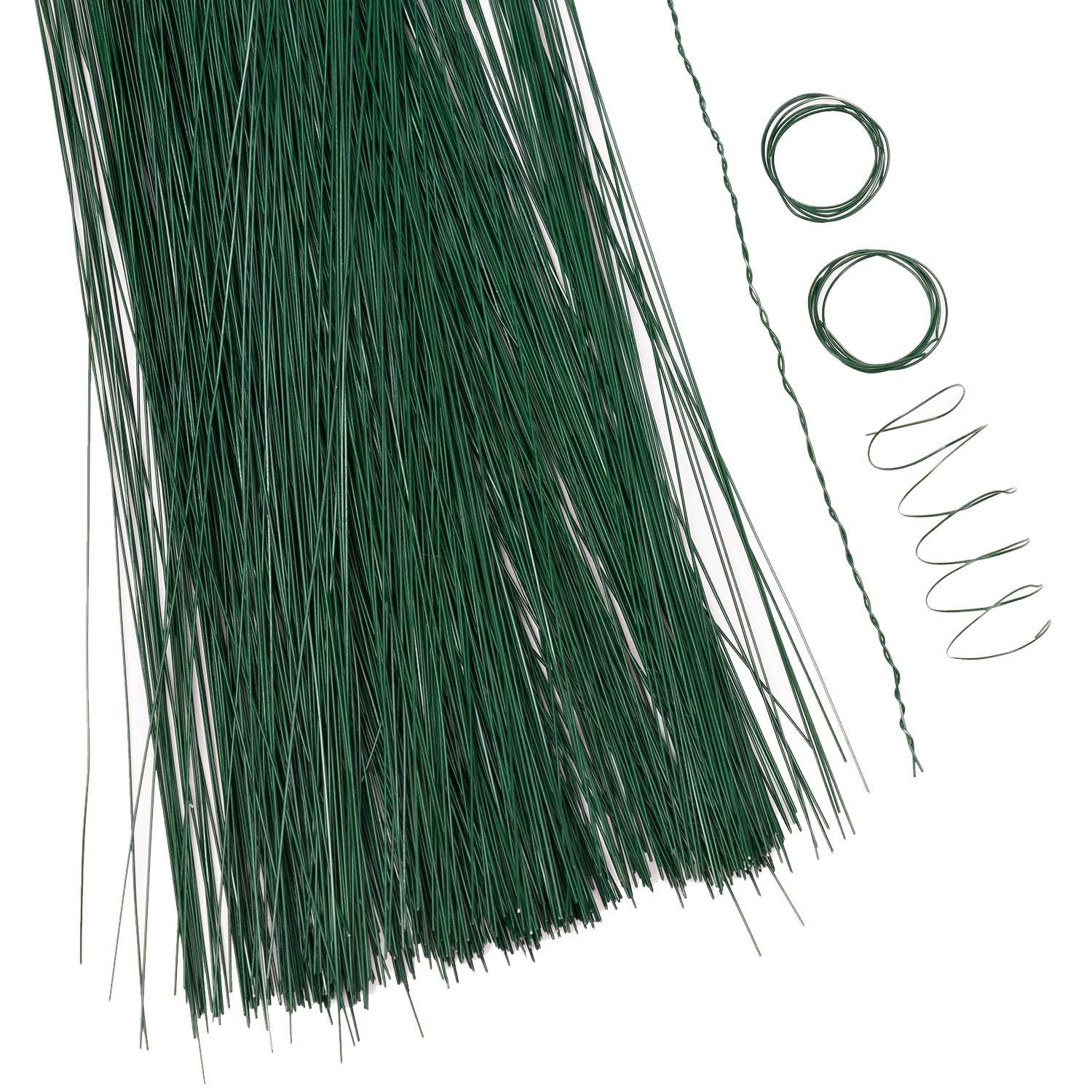 Bulk Green Cut Paddle Wire 12″ Stems 22 Gauge 300 pcs Floral Arrangements