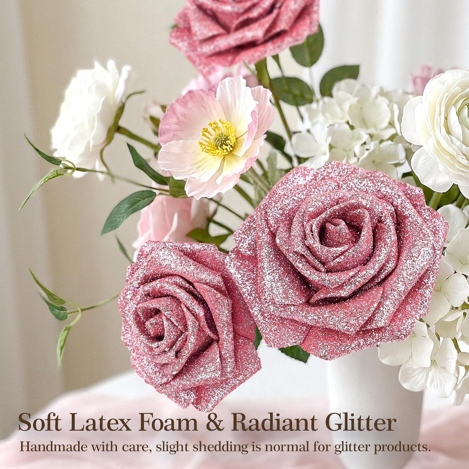 Charming 30PCS Pink Artificial Roses – Ideal for Seasonal Decorations and Gifts