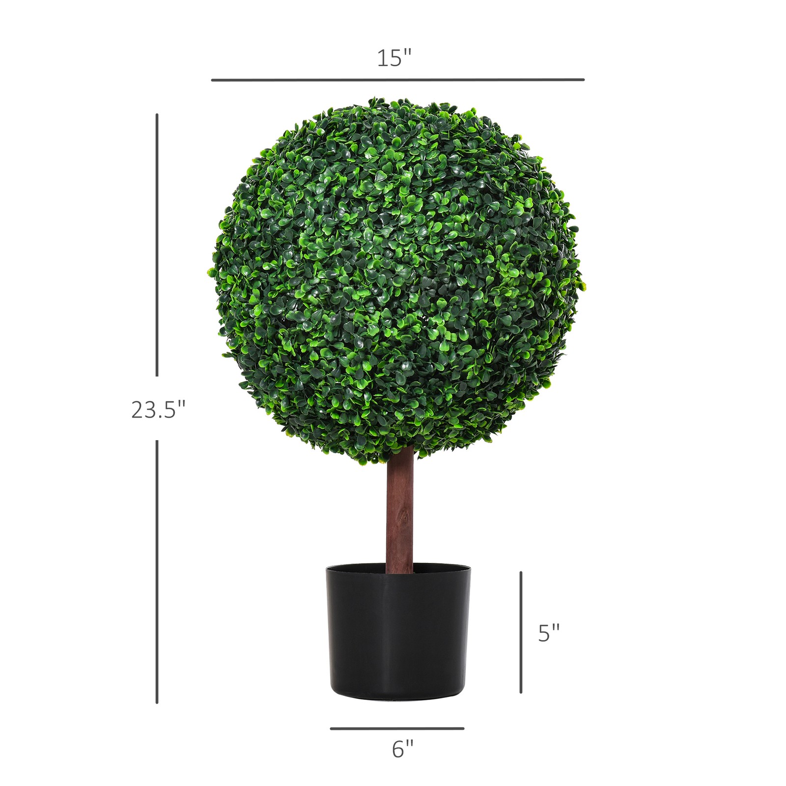 23.5″ Inch Artificial Boxwood Topiary Tree Plant