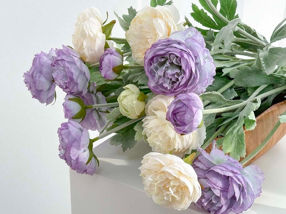 7 Pcs Peony Artificial Flowers with Stems, Faux Pink and Hotpink Peonies Stem fo