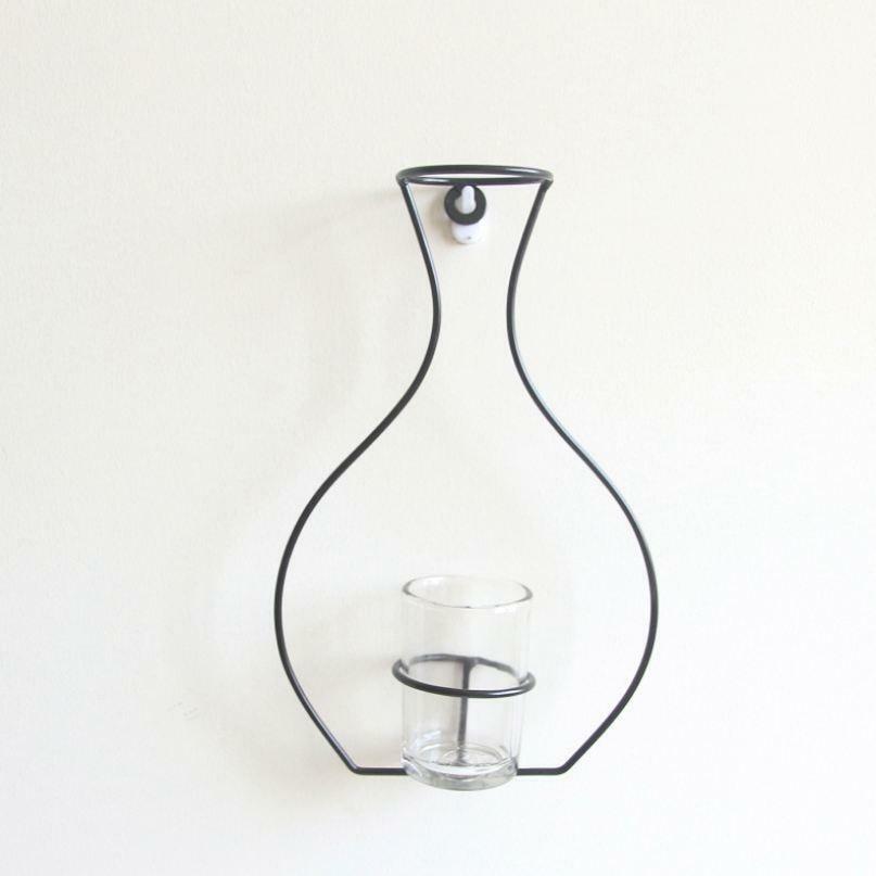 1x Creaive Homeart Nordic Style Iron Frame Vase Wall Hanging Plant Dried Flower