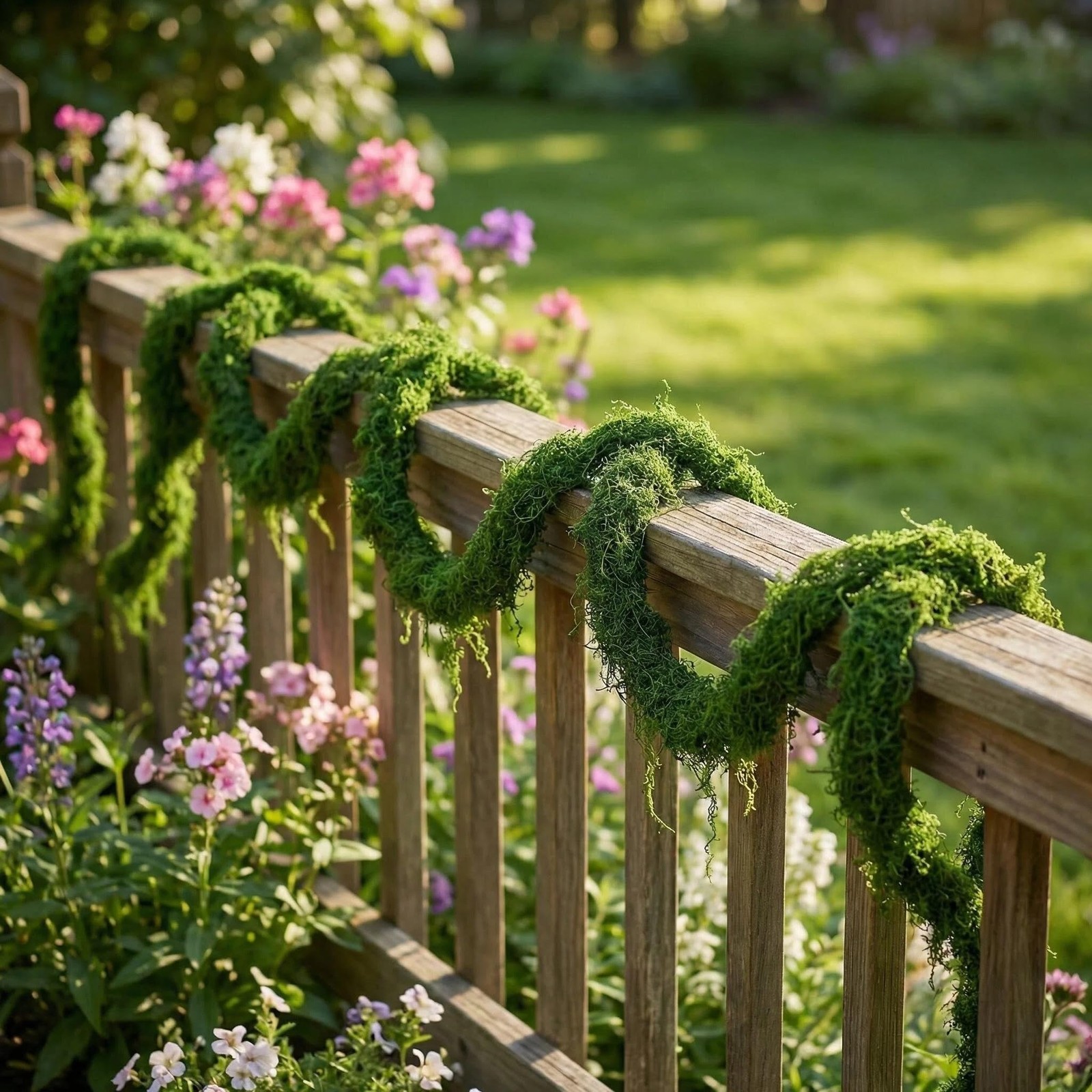 55 Inch Artificial Fake Moss Green Vines Hanging Reptile Wall Decor 2 PCS
