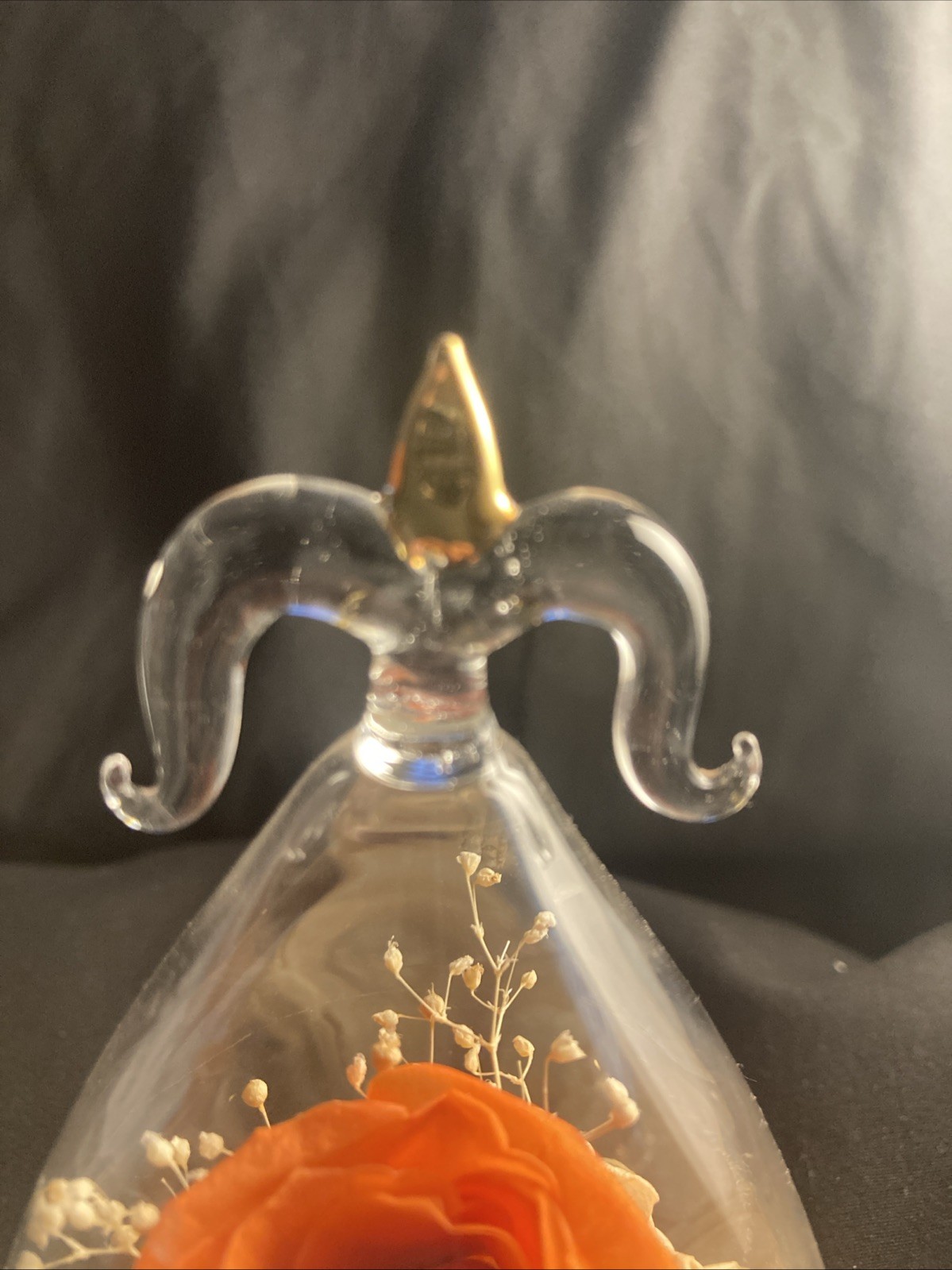Zodiac Forever Rose Aries. Real Rose In Glass Dome Dipped In Gold Version