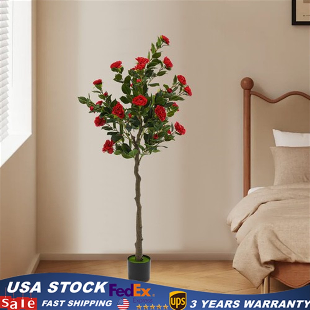 150CM Outdoor Decor Artificial Camellia Tree Flower Plants Artificial Tree