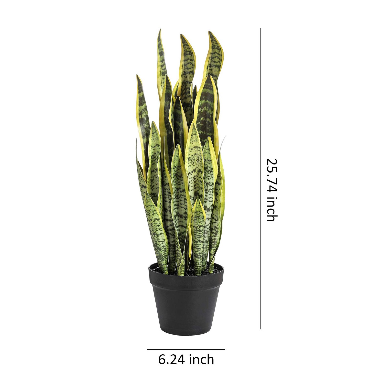 Artificial Snake Plant 26 inches Fake Sansevieria Artificial Potted Plants fo…