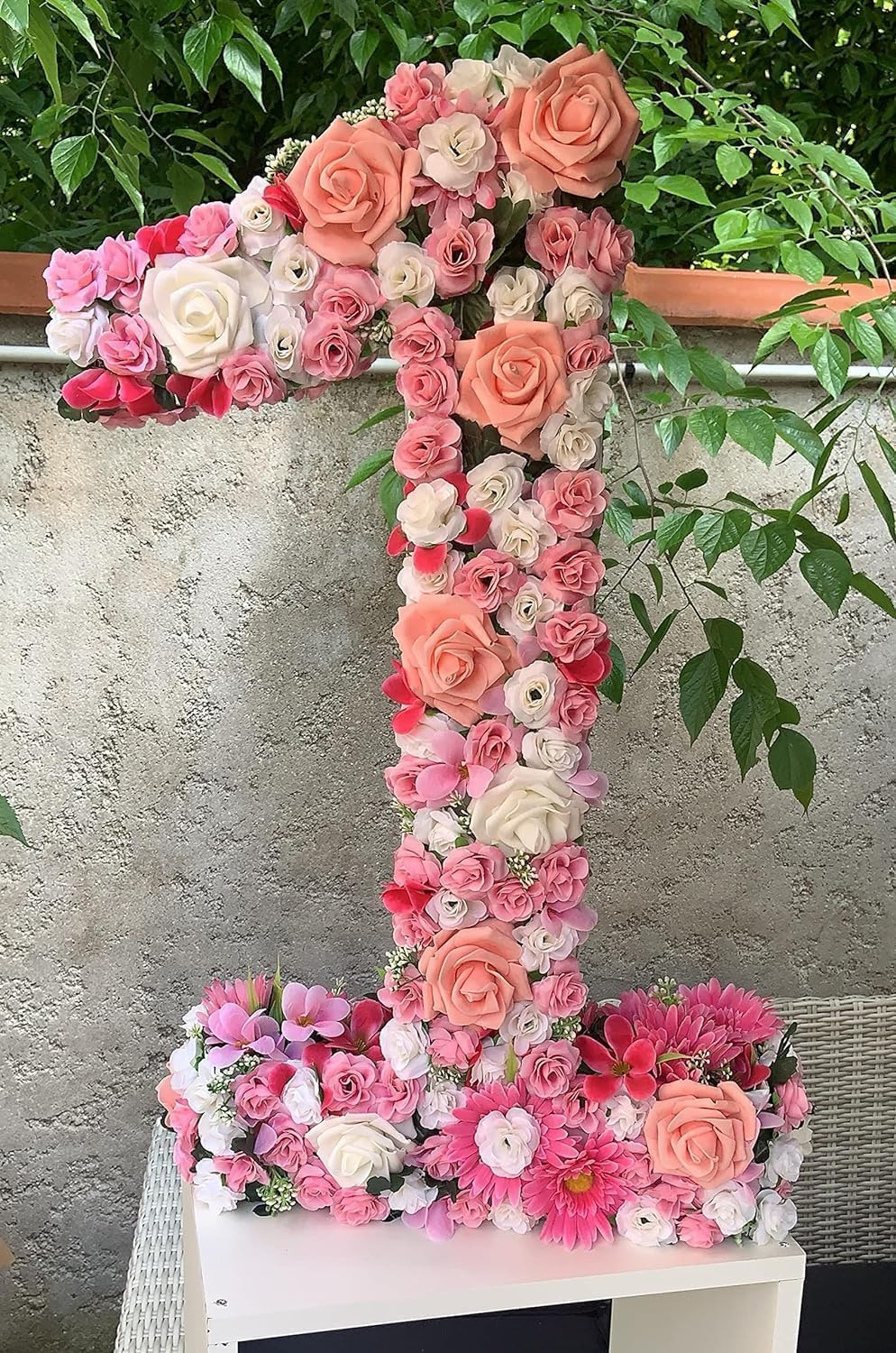 50Pcs Mini Pink and White Roses Artificial Flowers Bulk, 1.6″ Small Silk Fake Ro