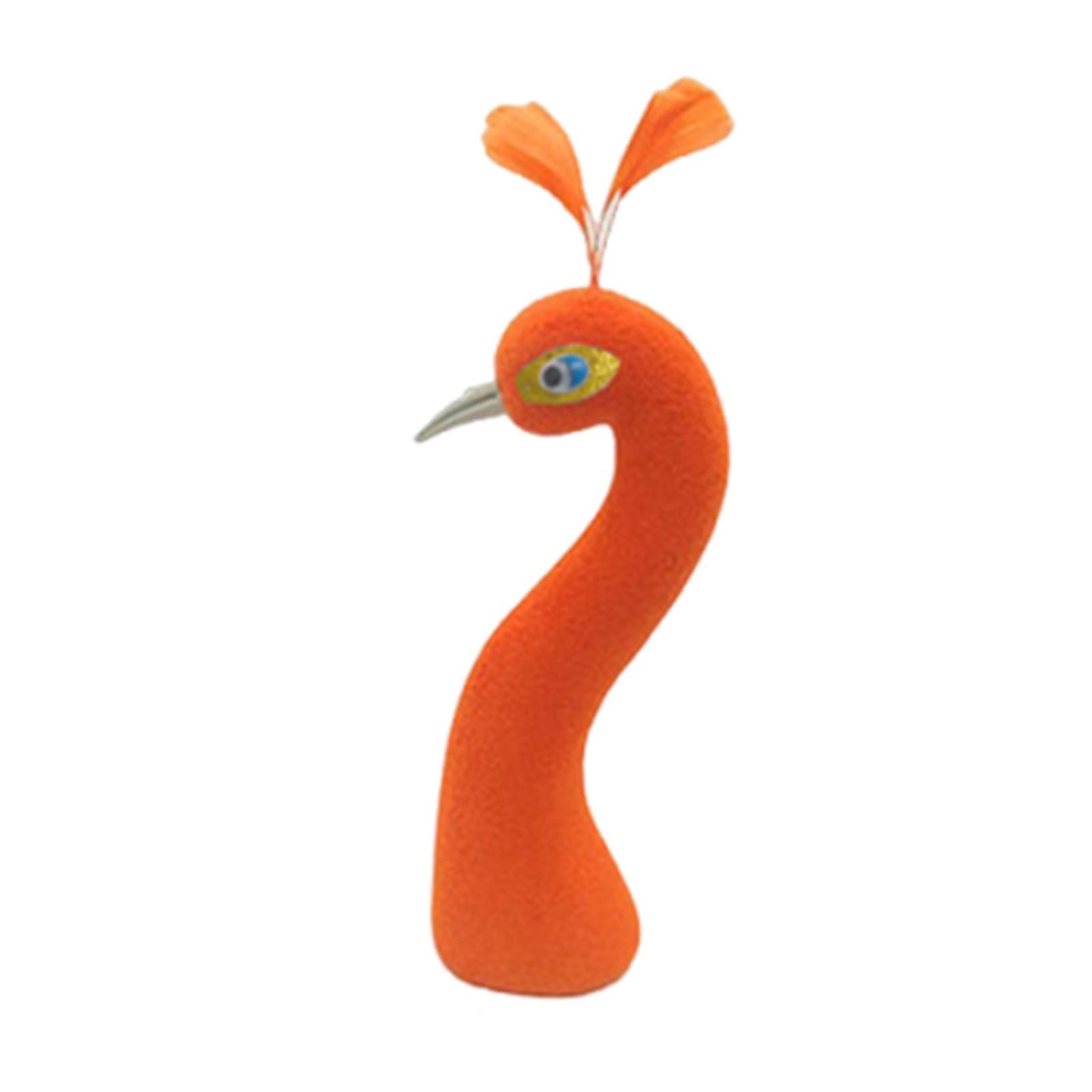 Peacock Mannequin Head Collectible Sculpture Suitable for Home Cabinet Bookshelf