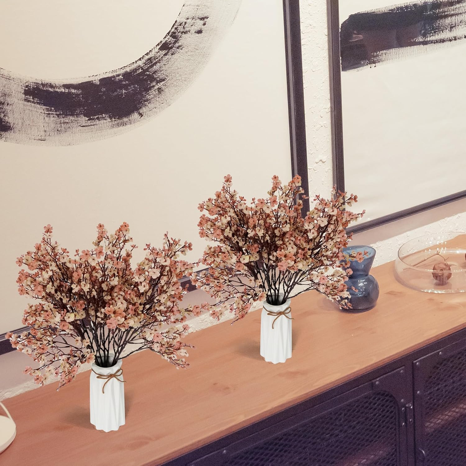 5 Pcs Babys Breath Artificial Flowers Bulk Real Touch Flowers Fake Flowers Silk