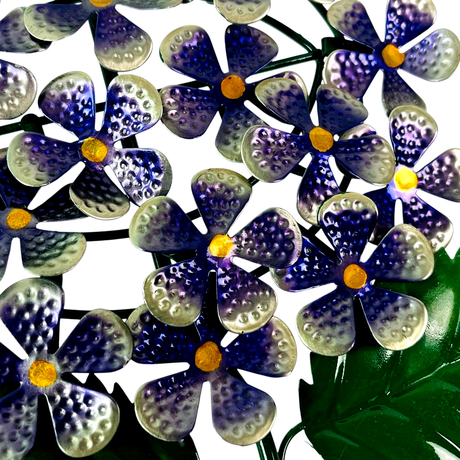 Metal Floral Boquets Hanging Art Set 2 Wall Decor Patio Sunroom Indoor Outdoor