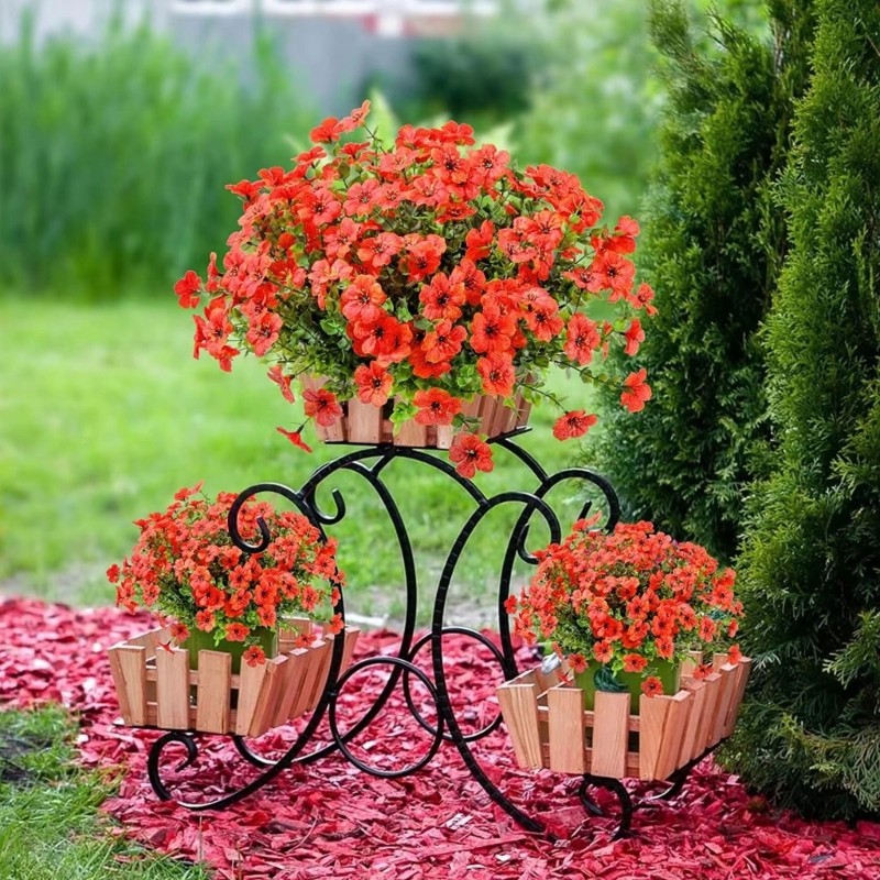 Artificial Plastic Flower With Flexible Iron Wire for Wedding Decoration
