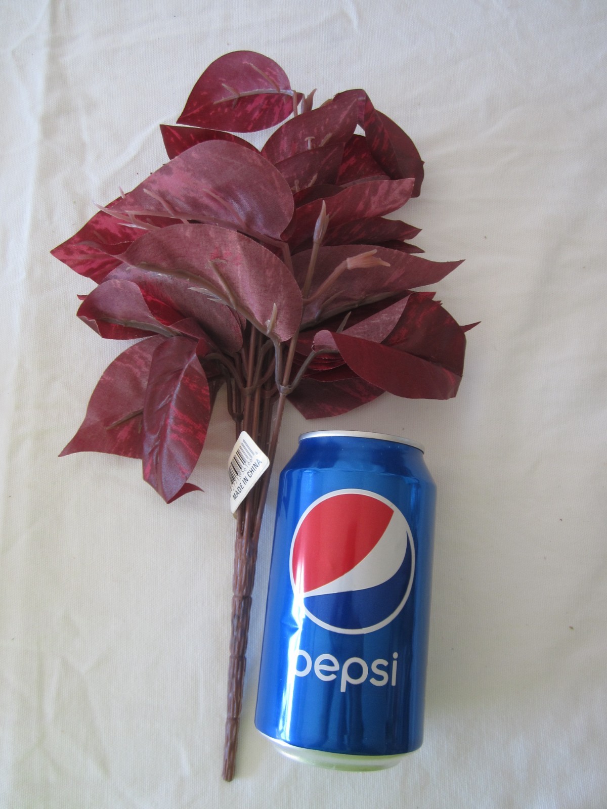 Lot of RED & GREEN Artificial Floral BUSH LEAVES Tree Branches Greenery Decor