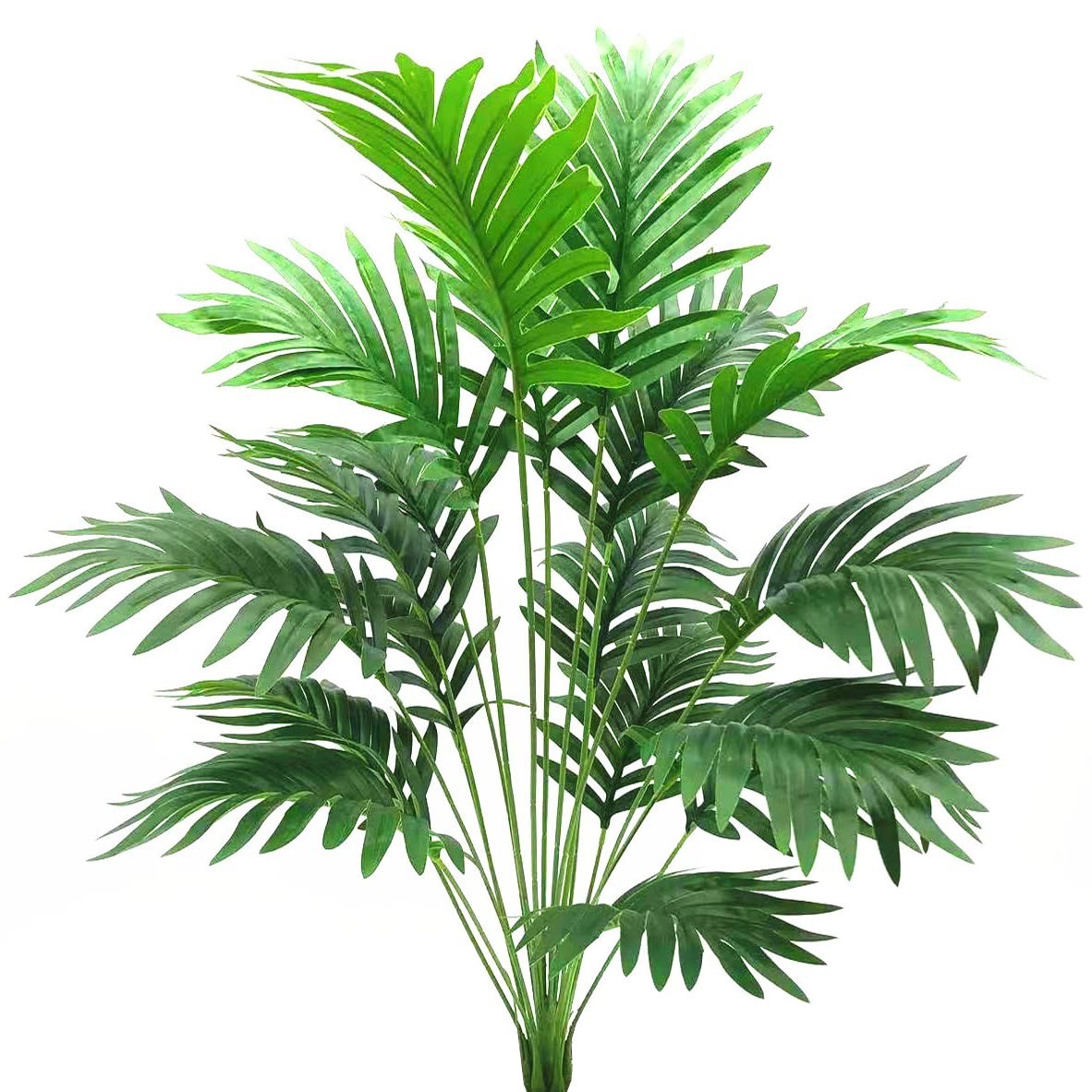 30″ Artificial Palm Plants Leaves Tropical Greenery Bush Imitation Faux Fake …
