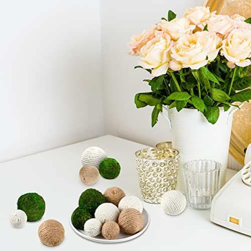 Decorative Balls 36 Pack Twine Moss 4 Sizes Vase Filler Centerpiece Wedding