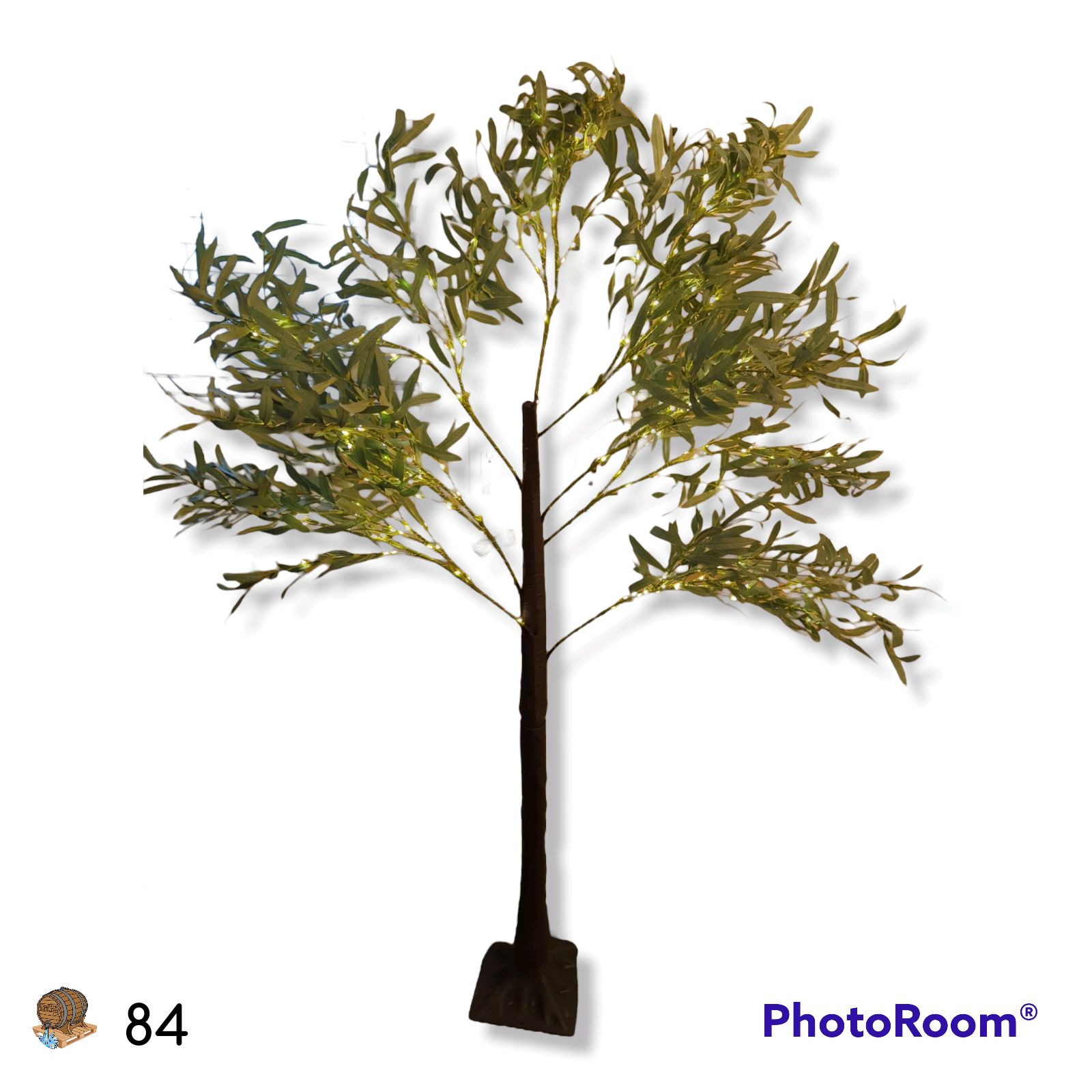REMON 5-6ft Faux Lighted Tree, Artificial Eucalyptus Tree with LED Lighting