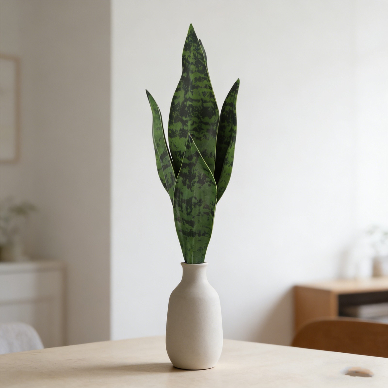 PVC Artificial Snake Plant with Detailed Leaves for Wedding and Event Decor