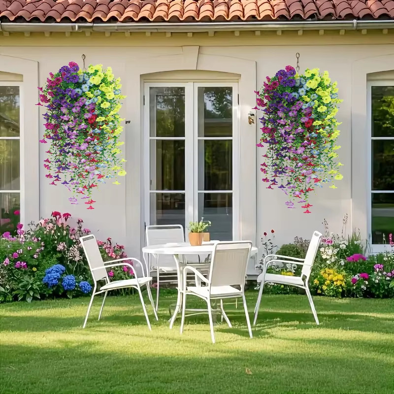 Realistic UV-Resistant Artificial Hanging Flowers for Easter & Weddings