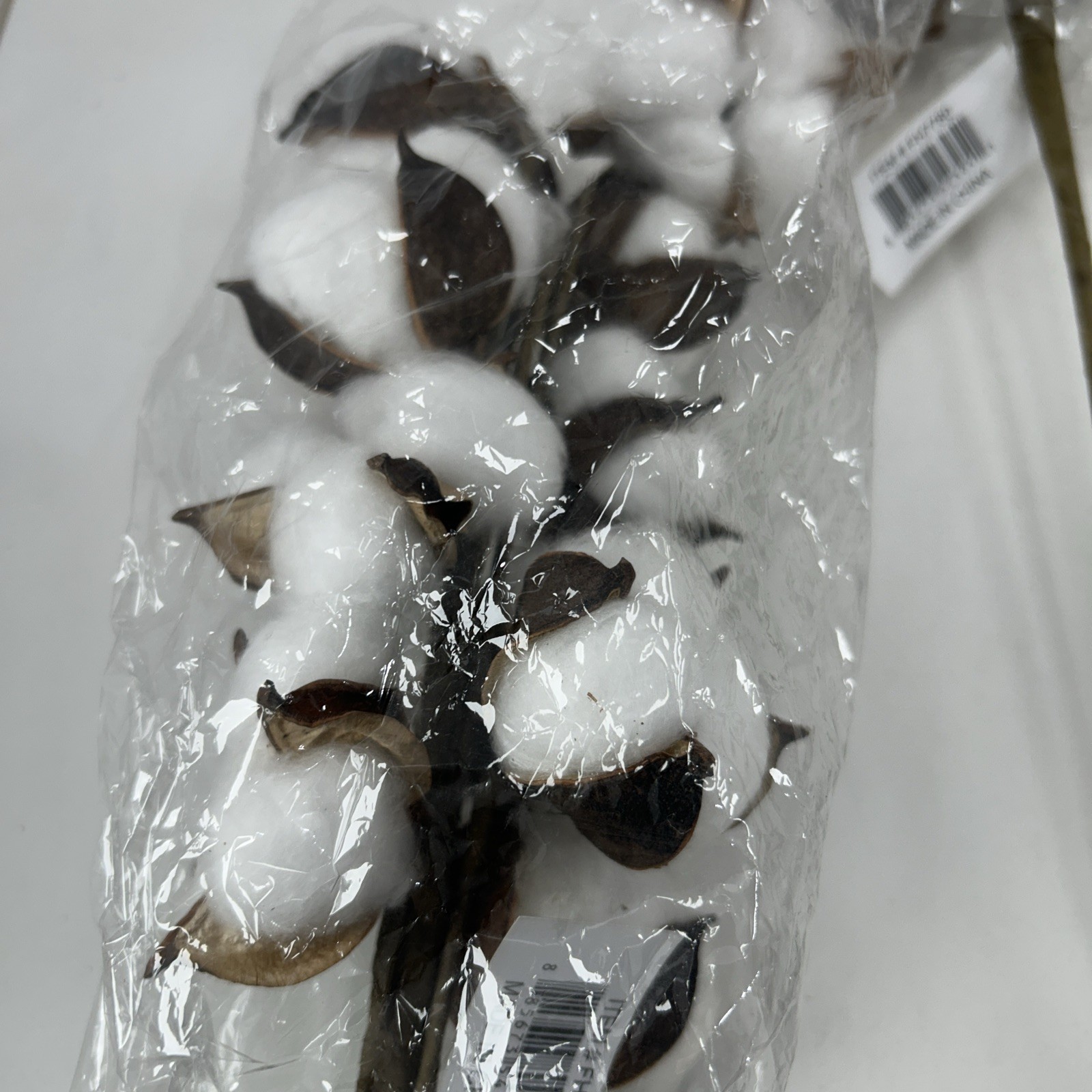 Cotton Stem 20″ Spray Pick Branch Farmhouse Country Home Decor Lot of 5
