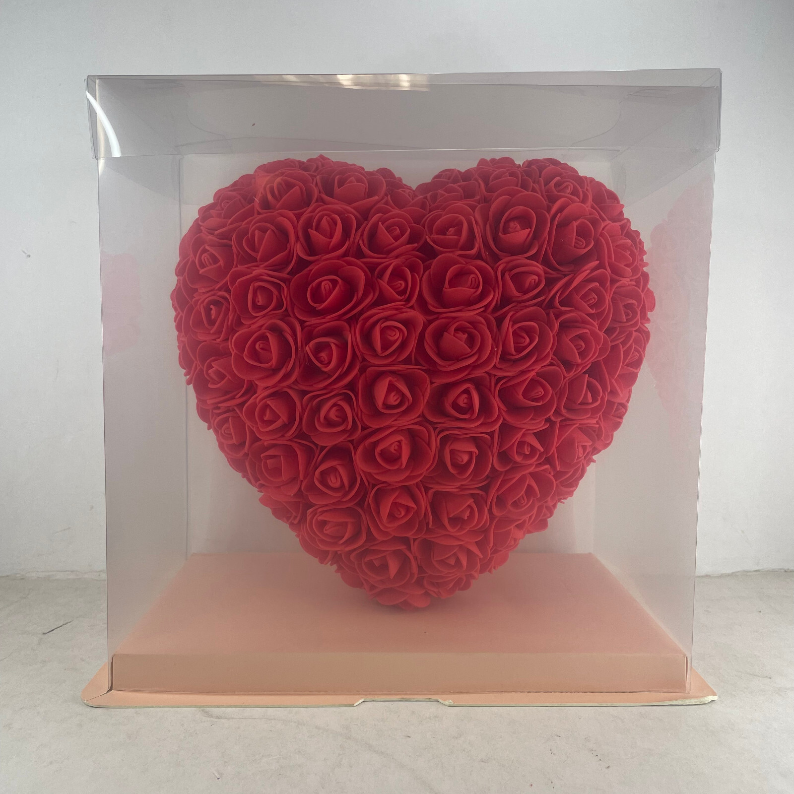 8″ Artificial Rose Red Heart Wall Valentine’s Day Girlfriend Wife Gift w/Box
