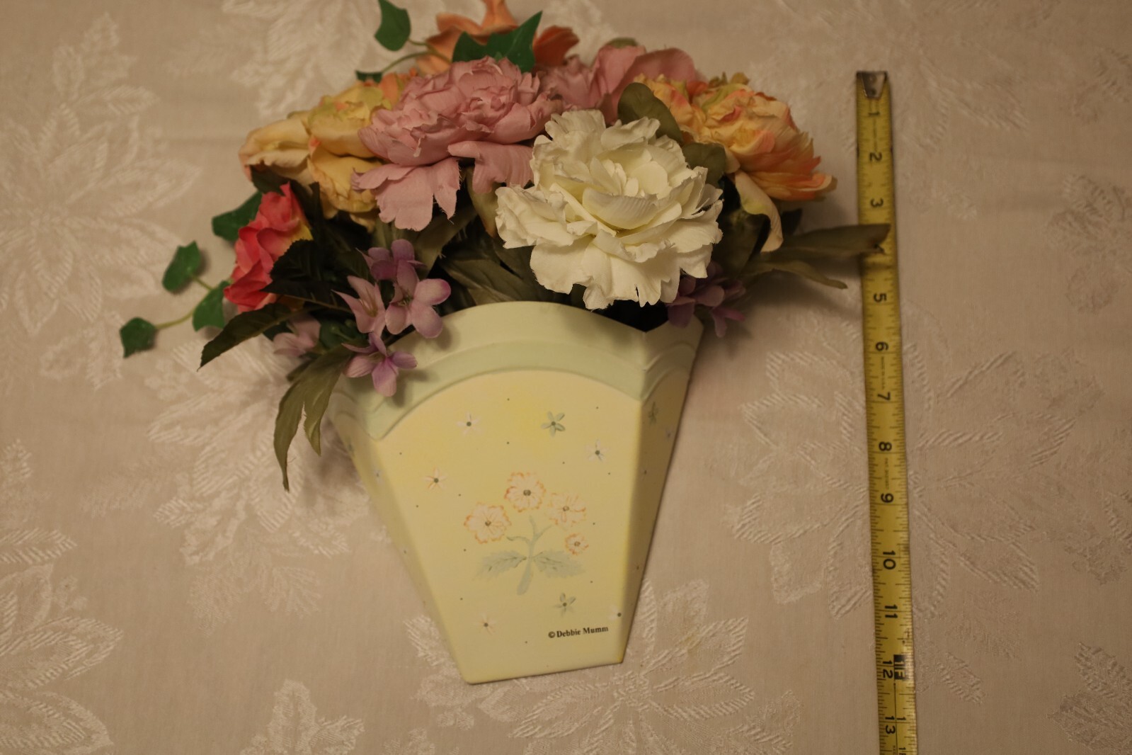 Spring Floral Silk Flower Arrangement for Door Hanger or Wall or Office Cubicle