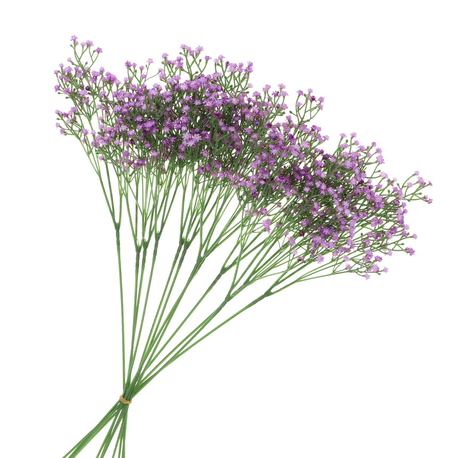 12Pcs Fake Gypsophila Artificial Flowers PU Branch Long Stems for Decor Purple