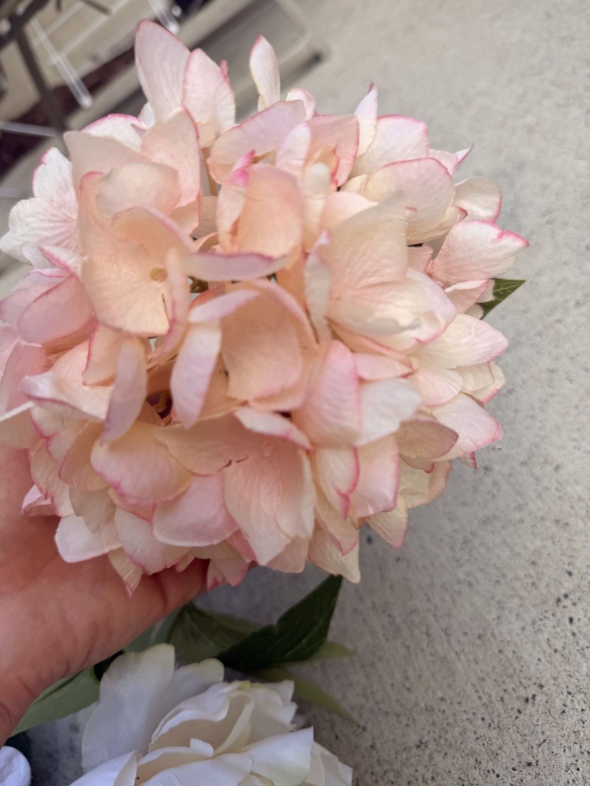 Ashland Spring Faux Floral Stems Lot 4 Pink Hydrangea Blush Peony Silk Flowers