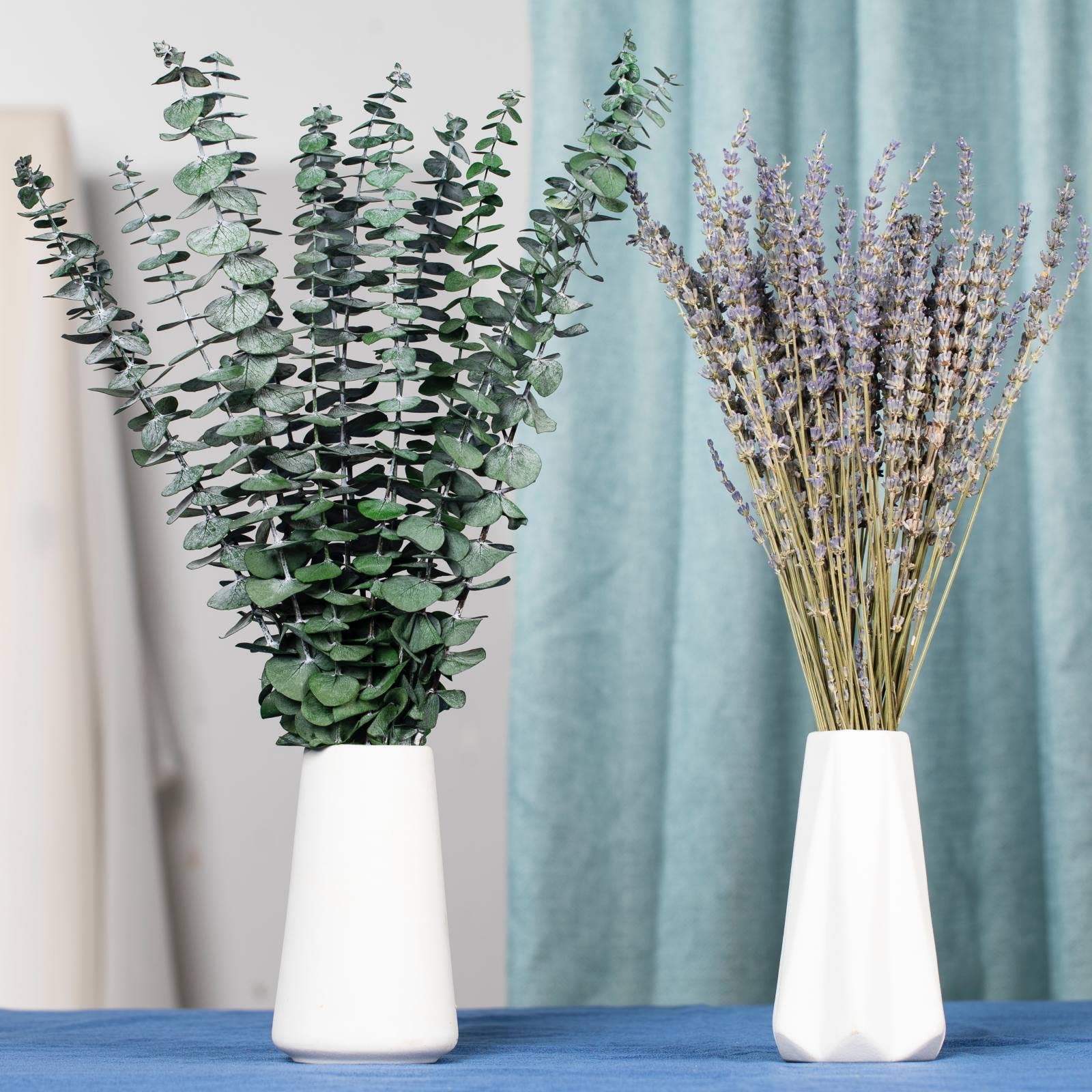 Mixed Dried Eucalyptus Stems with Lavender Flowers Bundle for Shower, 17” Na…