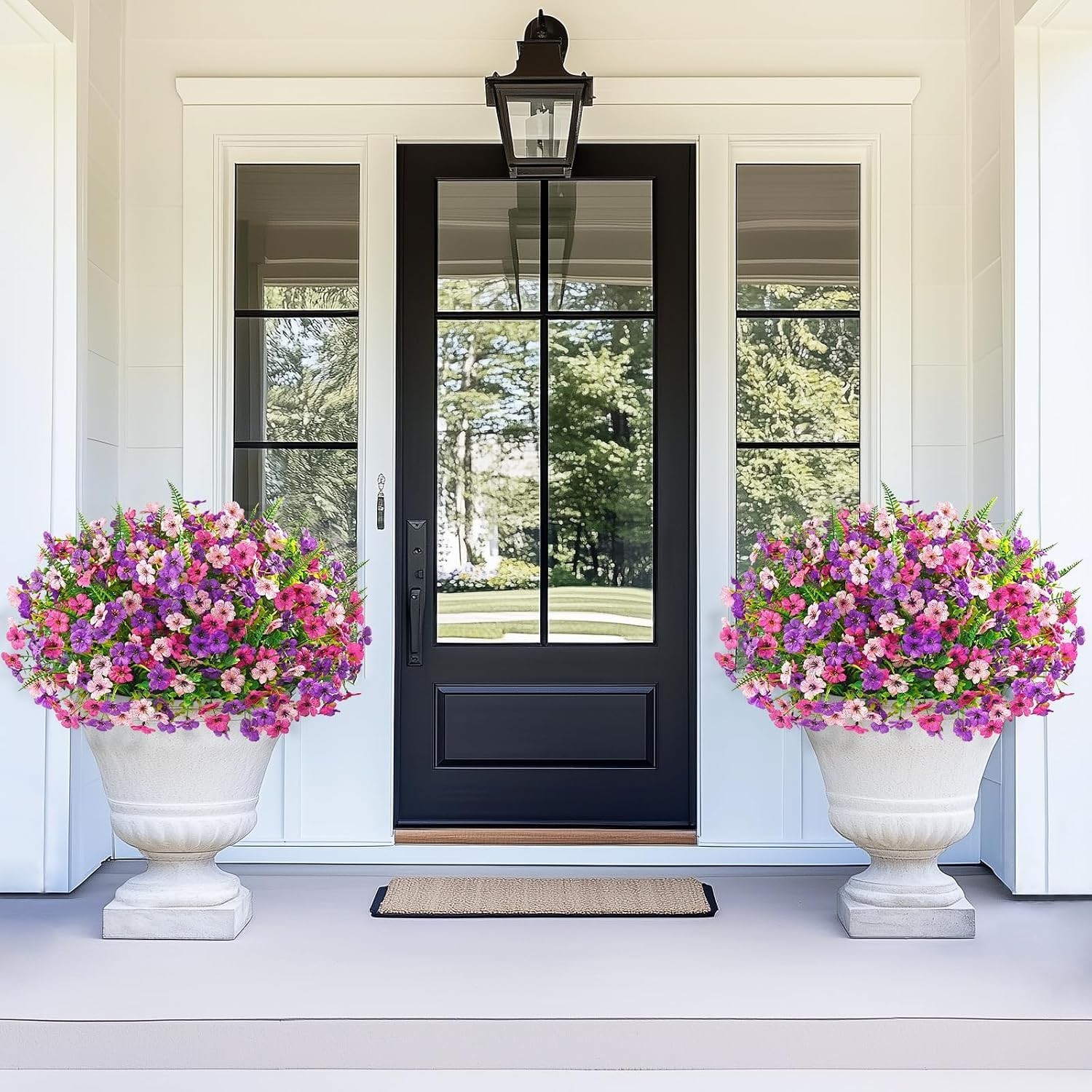 Elegant 12 Bundle UV Resistant Faux Outdoor Flowers for Weddings & Decor