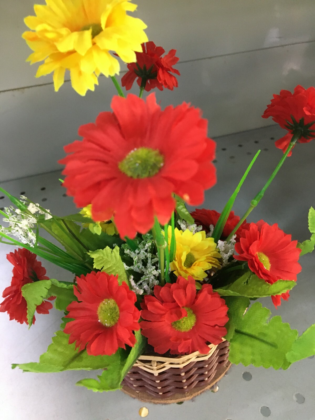 Artificial Plastic Fabric Multi Colour Flower Dutch