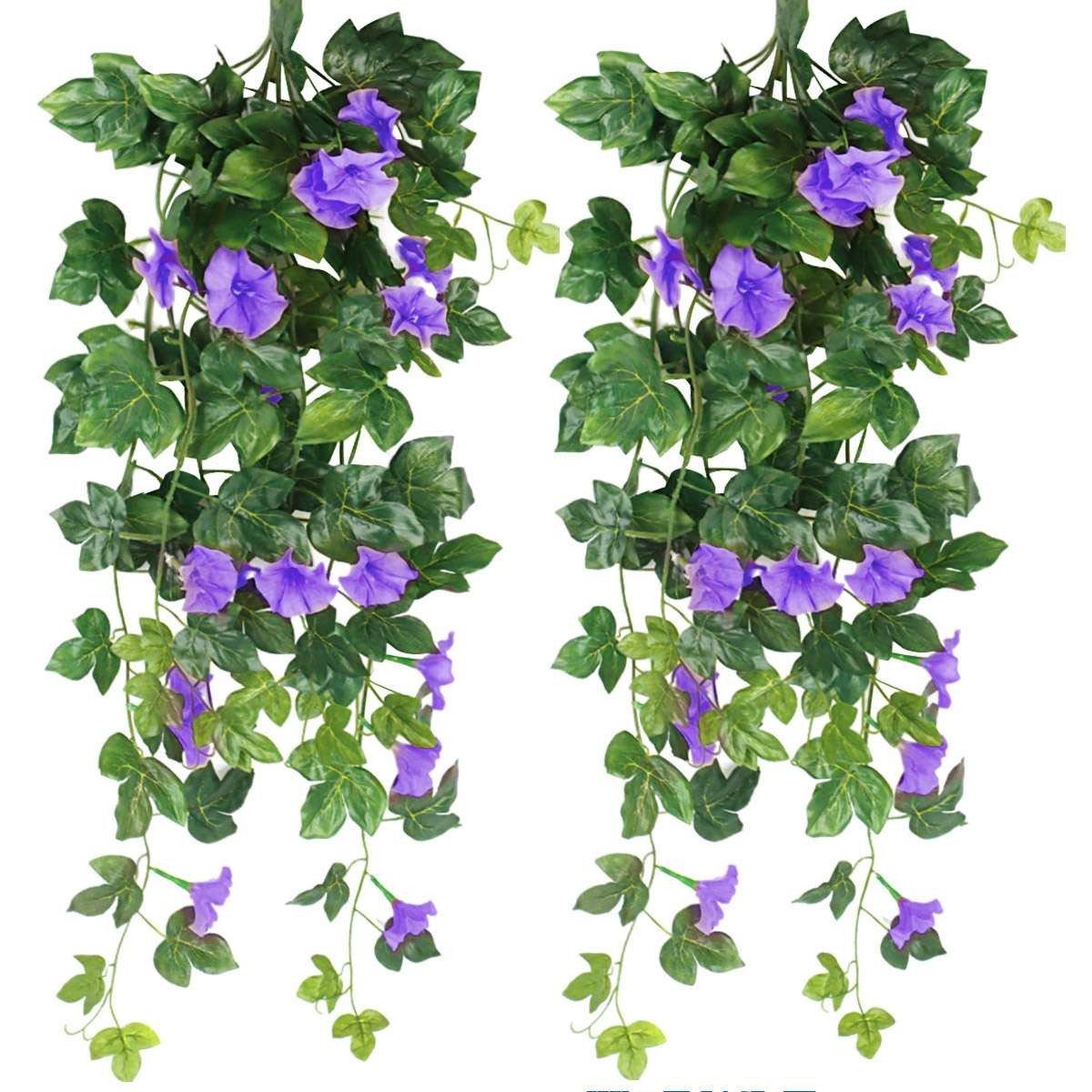 Artificial Fake Hanging Plants Morning Glory Flower Vine Wedding Home Decor New