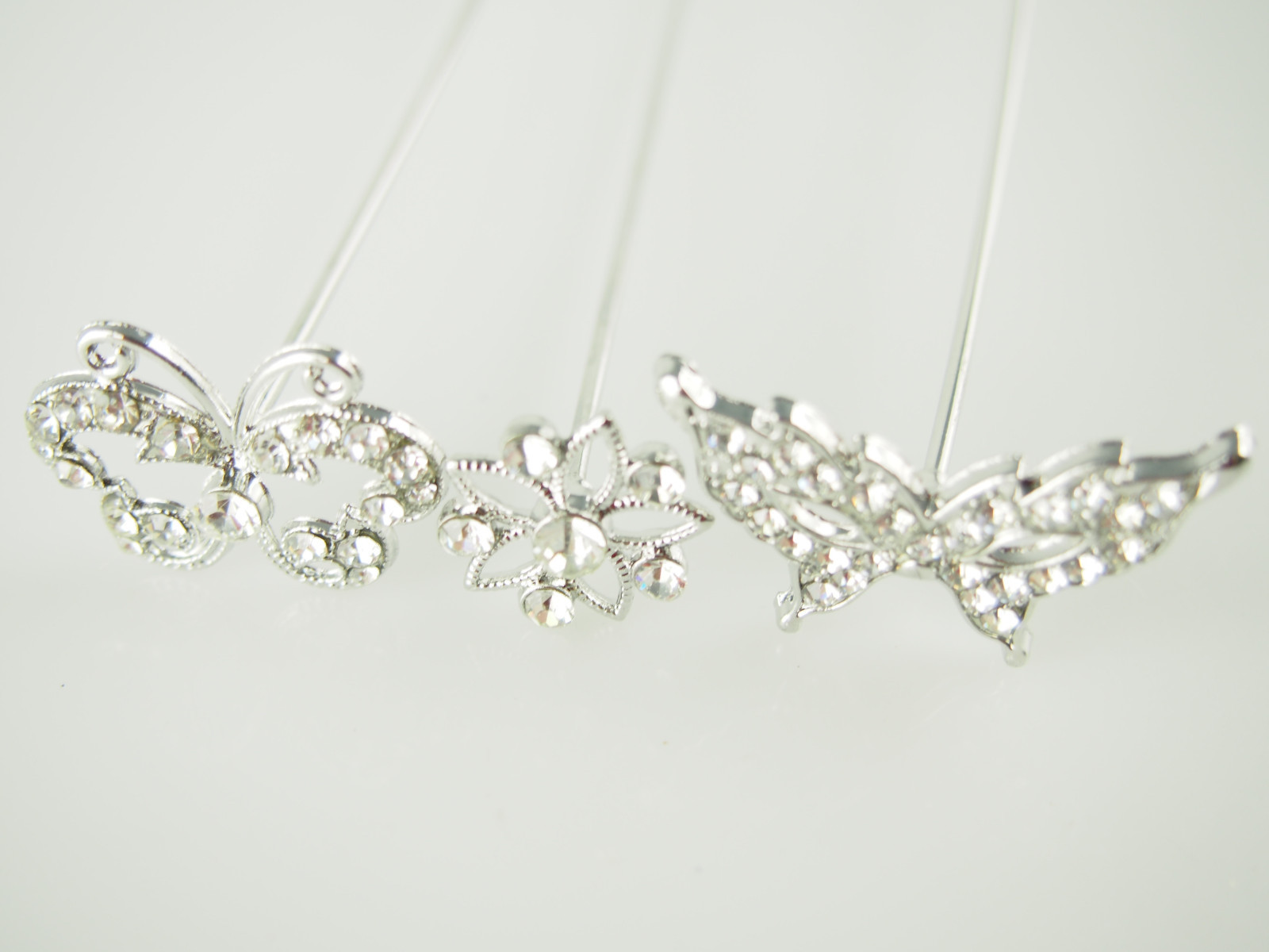 Floral Bouquet Stick Pick Vase Crystal Diamond Mask Butterfly Flower Wedding