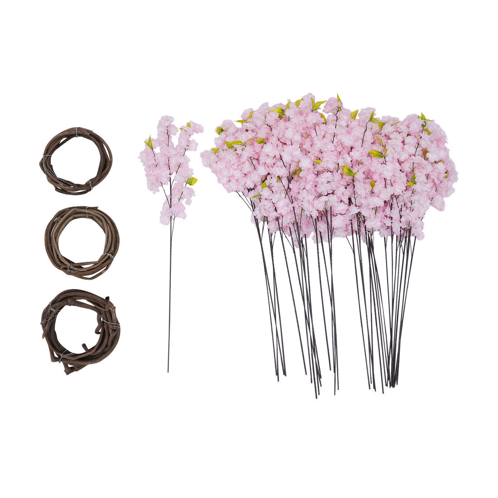 Artificial Cherry Blossom Tree Fake Sakura Tree For Bridal Bouquets Decor US