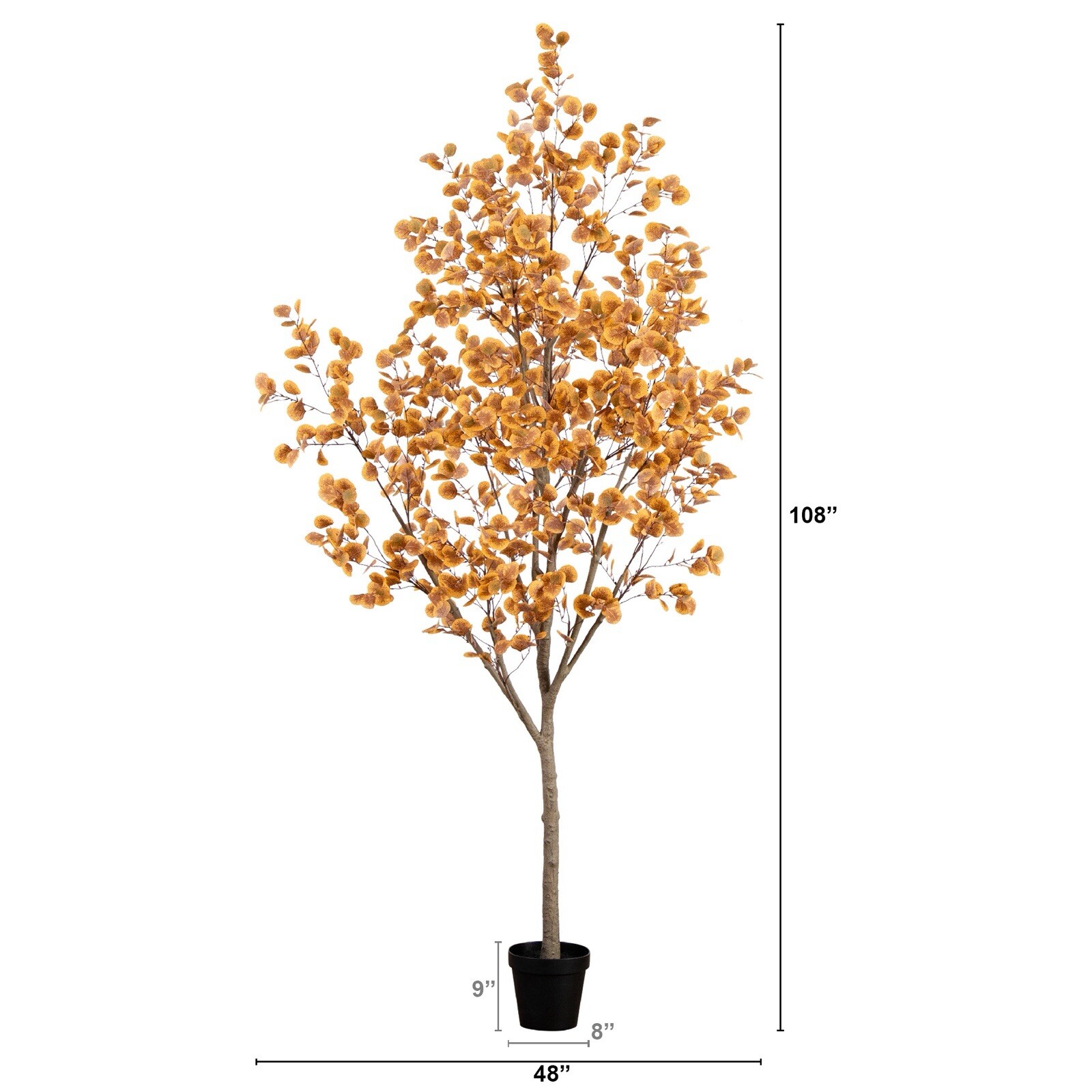 9’ Autumn Eucalyptus Artificial Fall Tree Home Decor. Retail $499