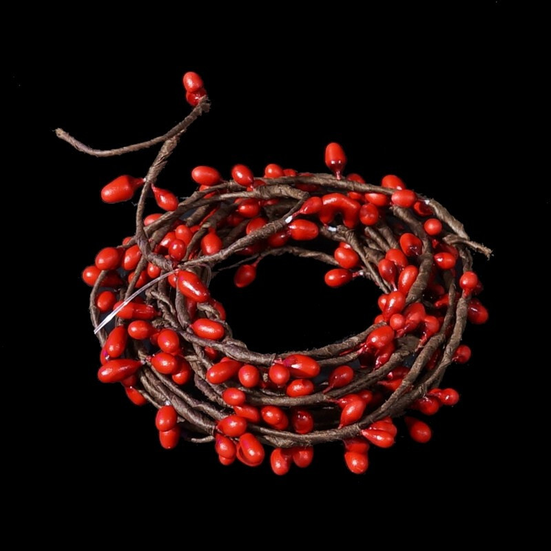 Pip Berry String Garland 6 Feet / 72″ in Red – Floral Crafts Decor CHristmas