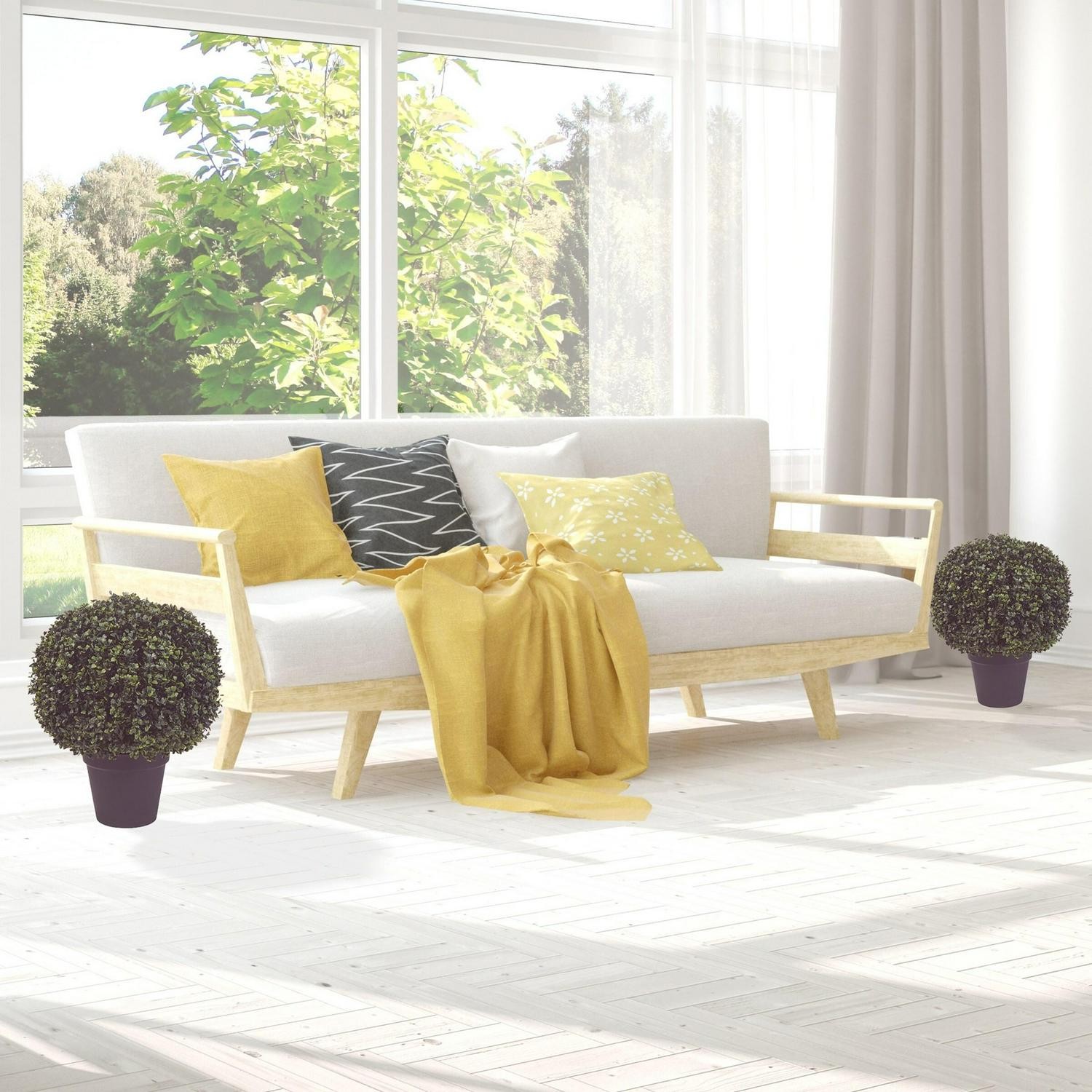 Pure Garden Artificial Boxwood Topiary