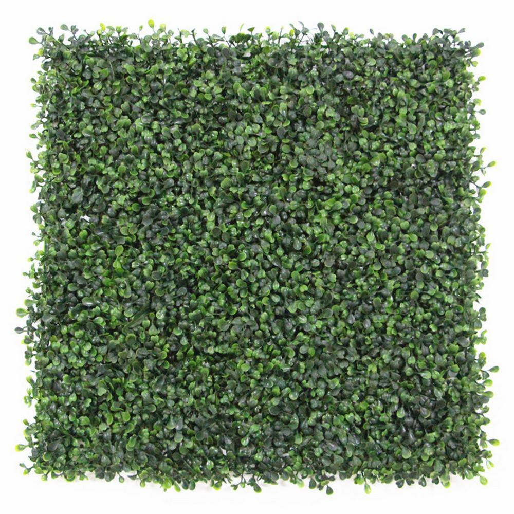 Gorgeous Home Artificial Boxwood Hedge Greenery Panels Dark Green 20 In. X 20 In