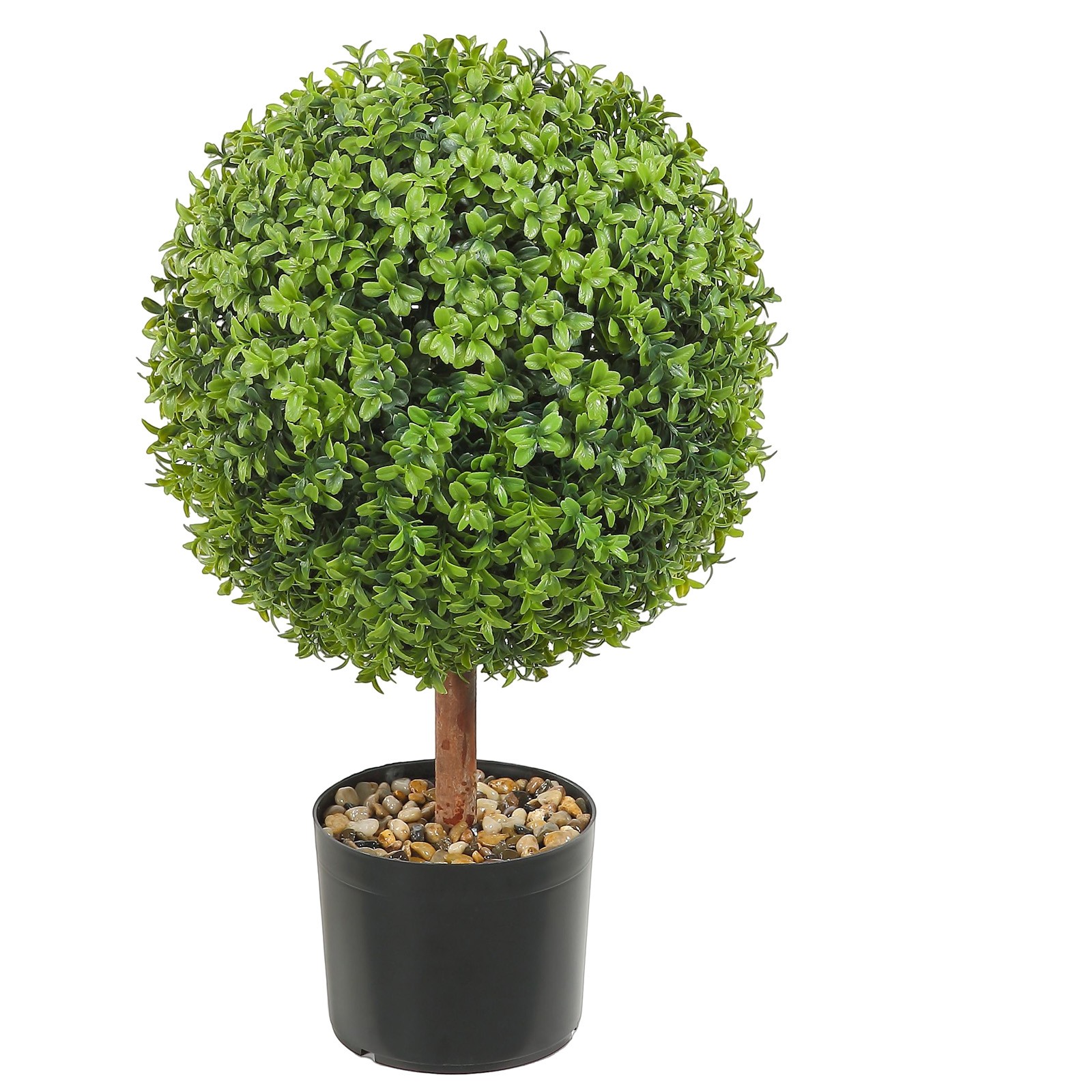 VEVOR 2 Pack 2′ Artificial Topiary Tree Faux Plant Home Decor UV Indoor Outdoor