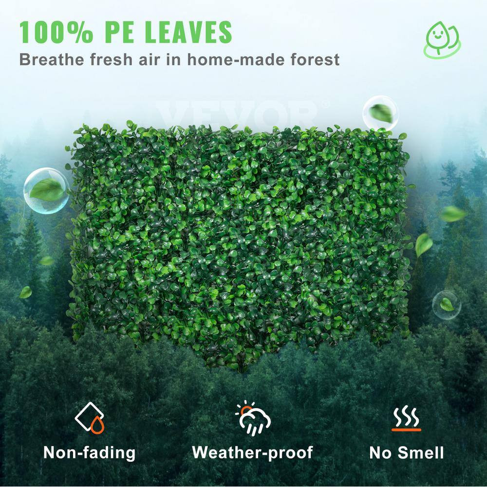 20 In. X 20 In. X 1.6 In. Artificial Boxwood Panels Grass Backdrop Wall Hedge Sc