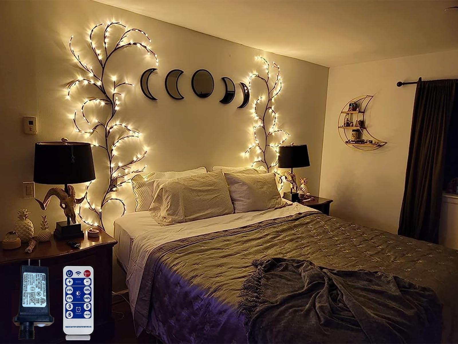 2PCS Enchanted Willow Vine Lights for Home Decor,Flexible DIY Lighted Branche…