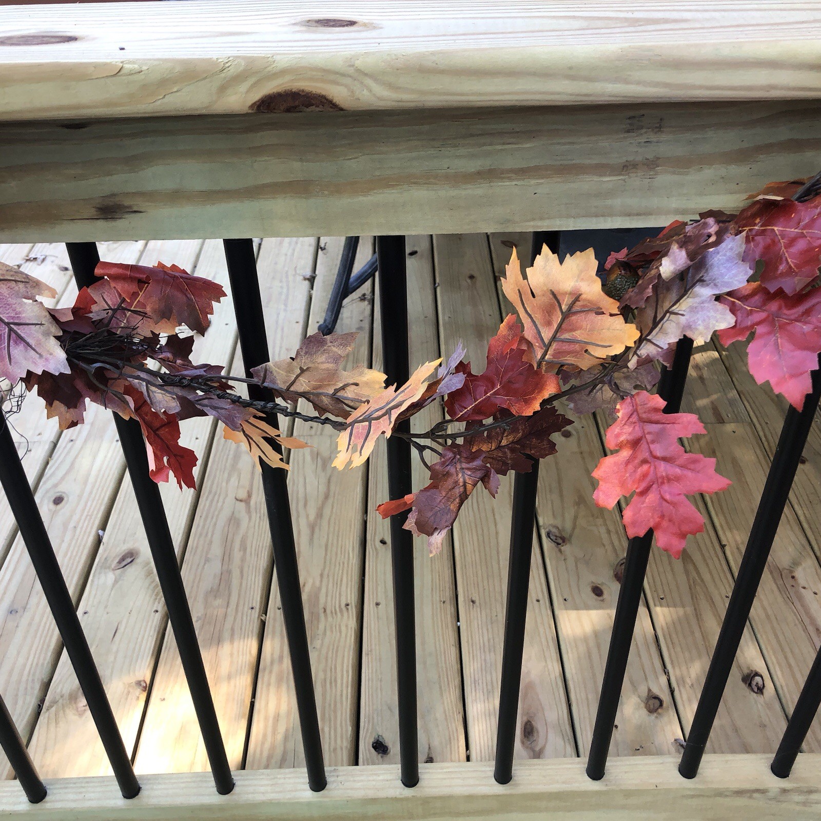 Brilliant Oak Fall Leaf Garland 18 FT Autumn Artificial Fall Leaves Wedding