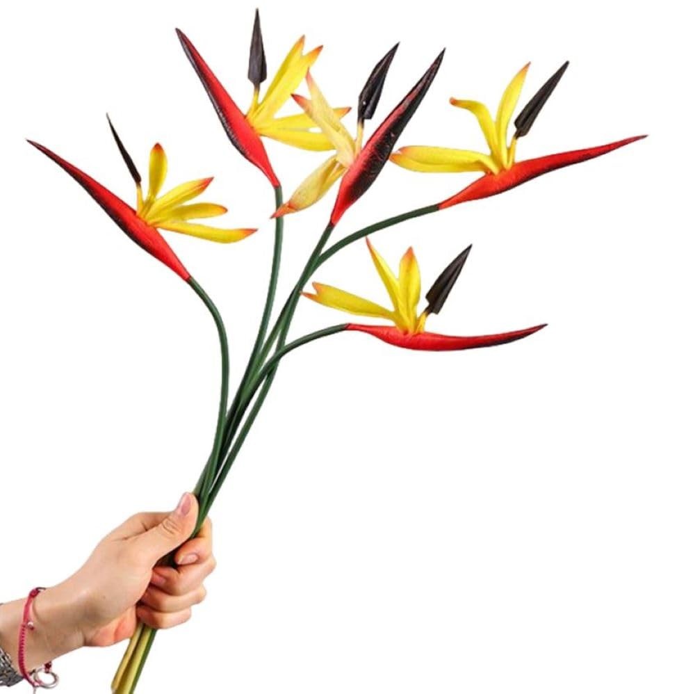 8 Pack 21-1/2 Inch Artificial Flowers Bird of Paradise,Green Plant for Home G…