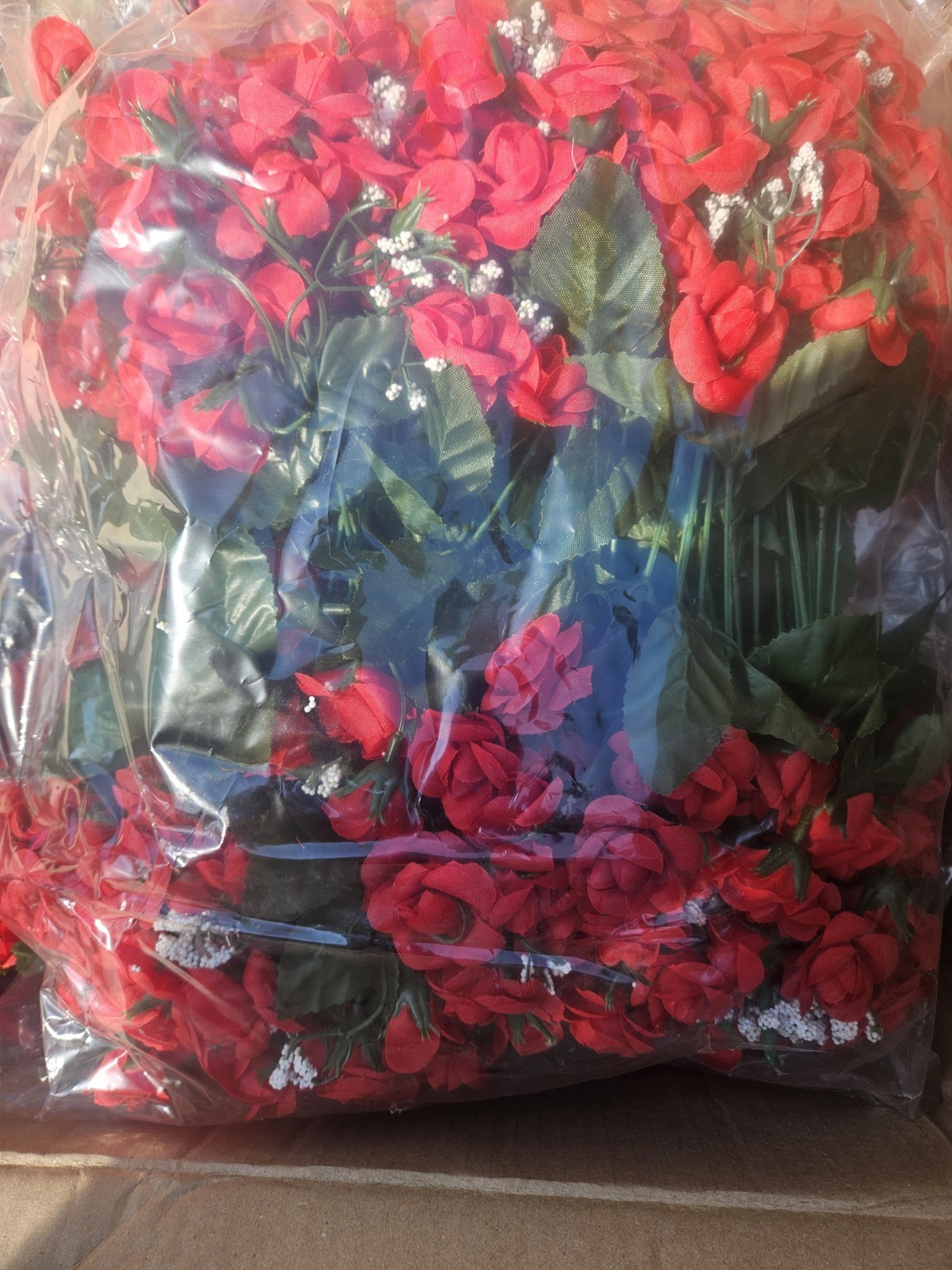 Pack Of 5 Artificial Silk Mini Rose Bushes 12in
